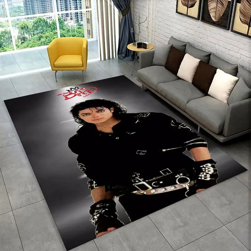 Tapis de sol King of Pop Star MJ Michael Jackson pour chambre à coucher, salon, canapé, paillasson, décoration intérieure, tapis de jeu pour enfants, antidérapant, cadeau