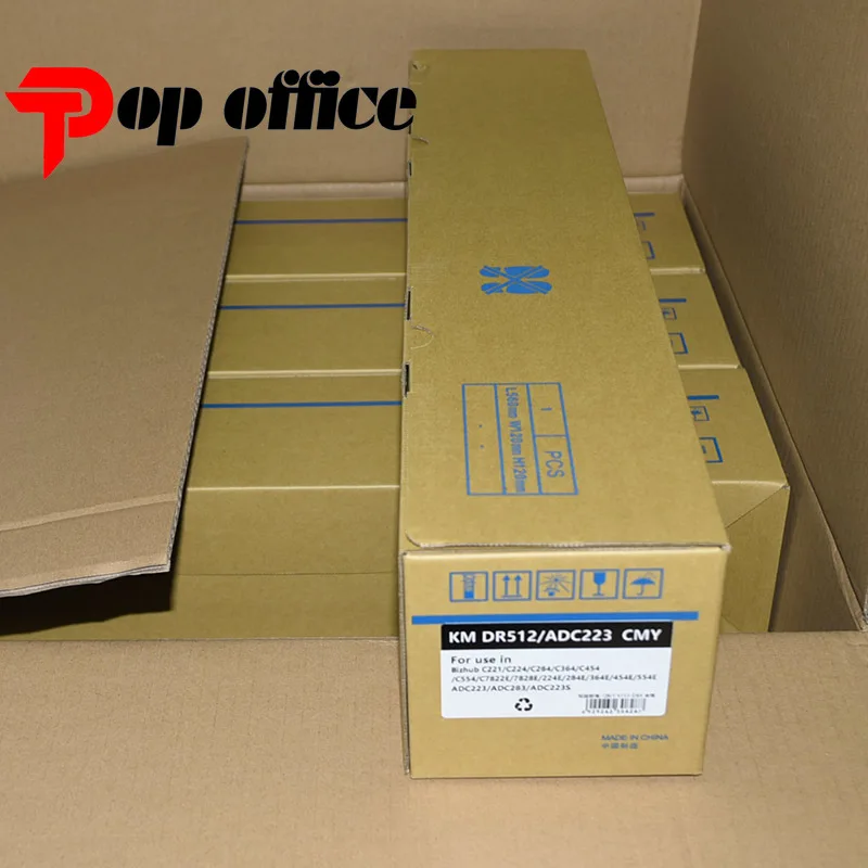 

1 шт. DR512 барабанная установка C224 для Konica Minolta Bizhub C284 C364 C454 C554 C221 C221S C281 C224e C284e C364e C454e комплект CMYK DR-512