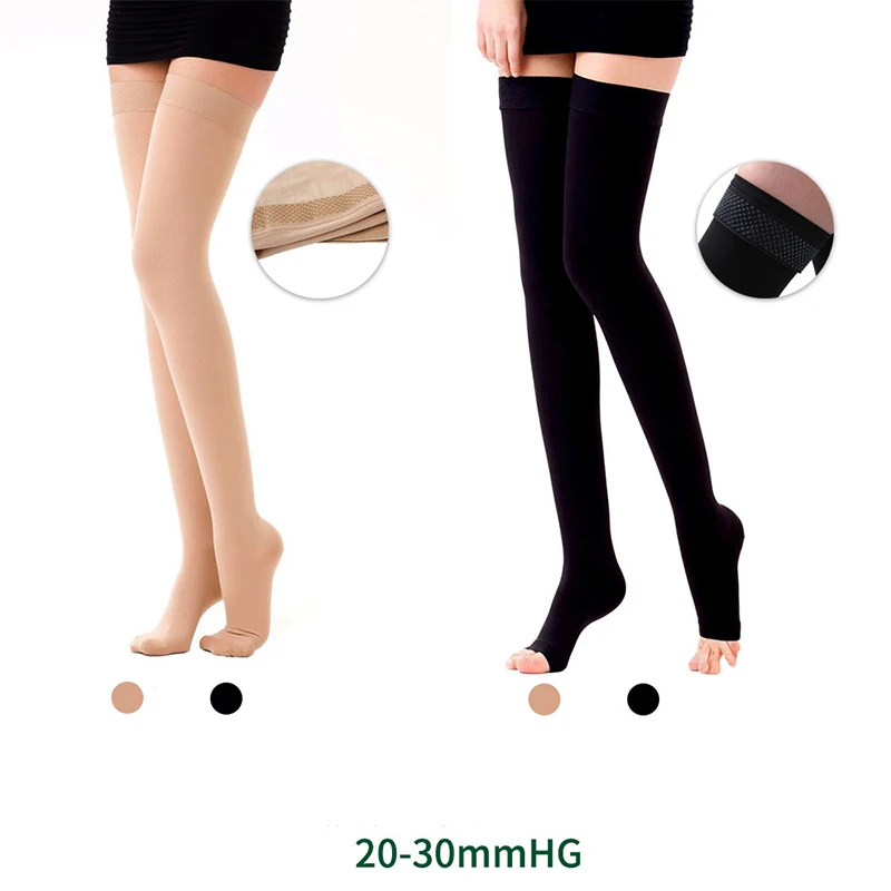 20-32 mmHg Compression Stocking Legwarmers Thigh Stockings Stress Relief Compression Stockings Clothing Supplies Accessories view 4