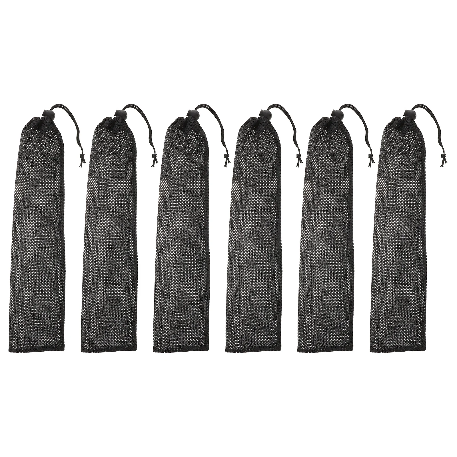 6 Pcs Bird Feeding Bags Non-leaking Feeder Feeders for Outdoors Hanging Food Holder Catcher Tray Black Polyester