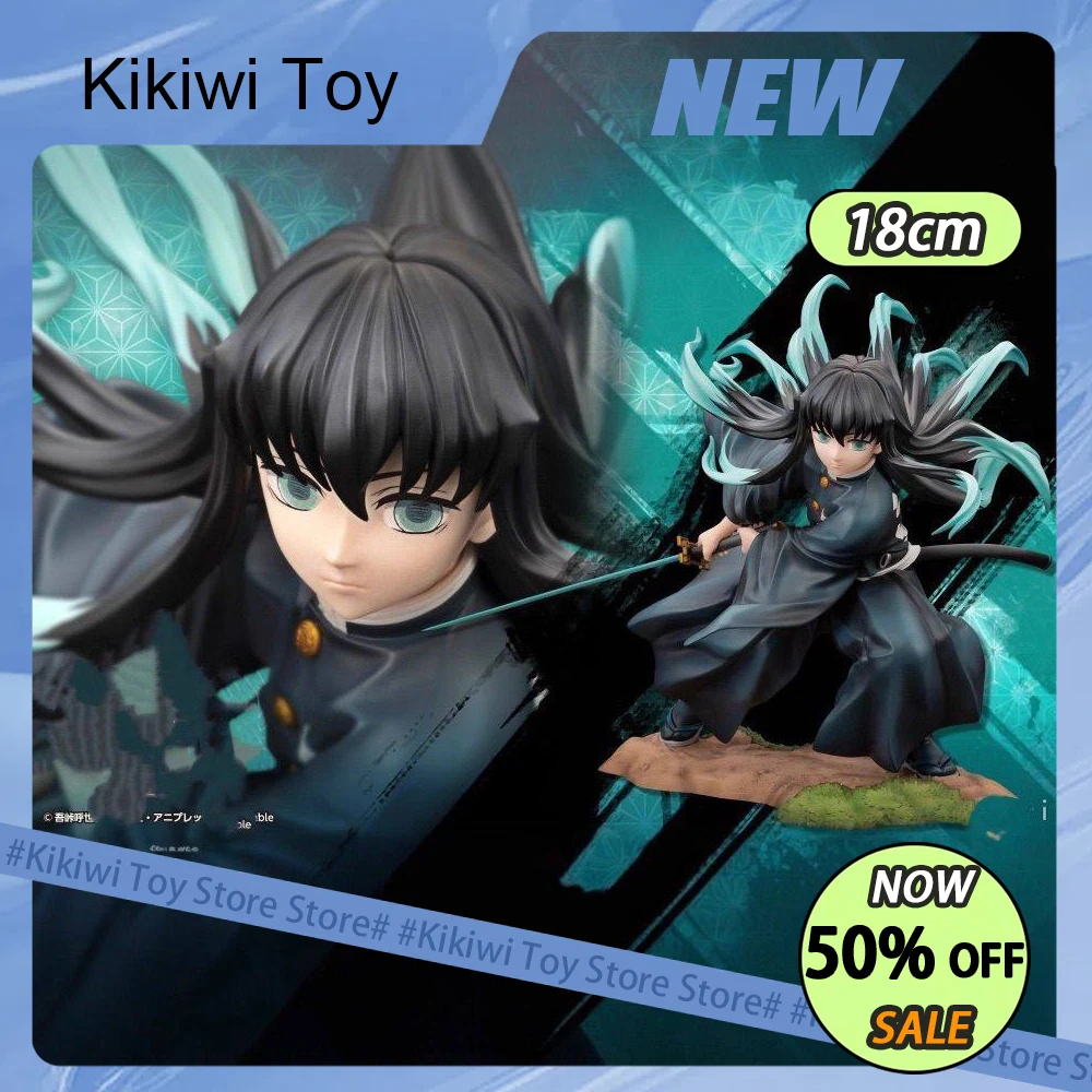 Figurine de dessin animé Demon Slayer Tokitou Muichirou, 18cm, Statue Gk, modèle poupée de Collection, ornement de salle, jouets de bureau, cadeau