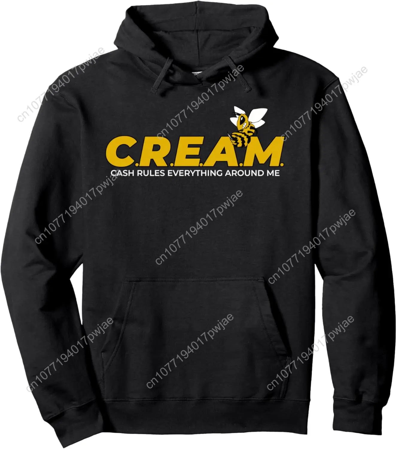 

killer Bee C.R.E.A.M. Cash Rules Everything Around Me CREAM Pullover Hoodie