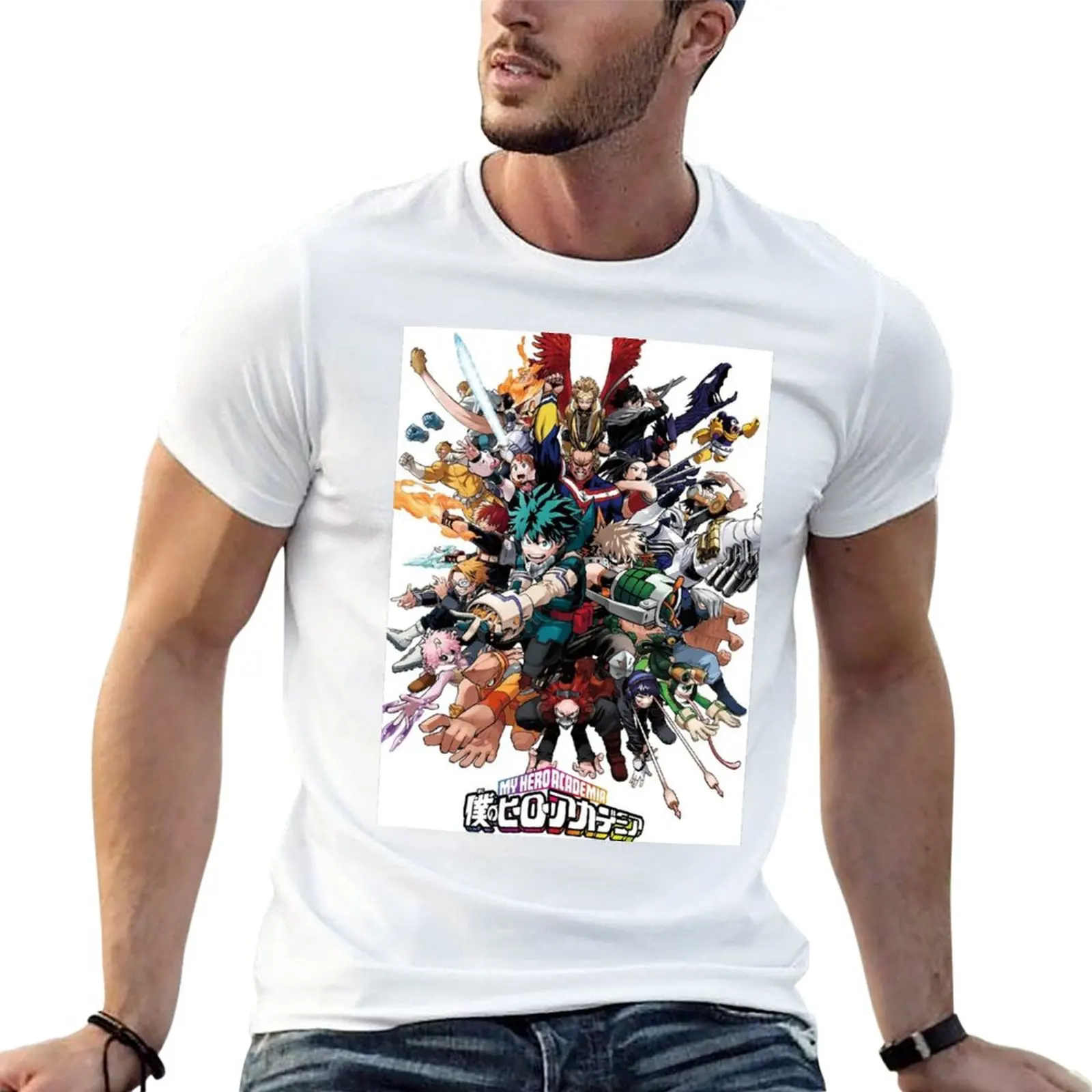 

New My Hero Academia All Character T-Shirt oversized t shirts t shirt man blank t shirts man clothes oversized t shirts for men