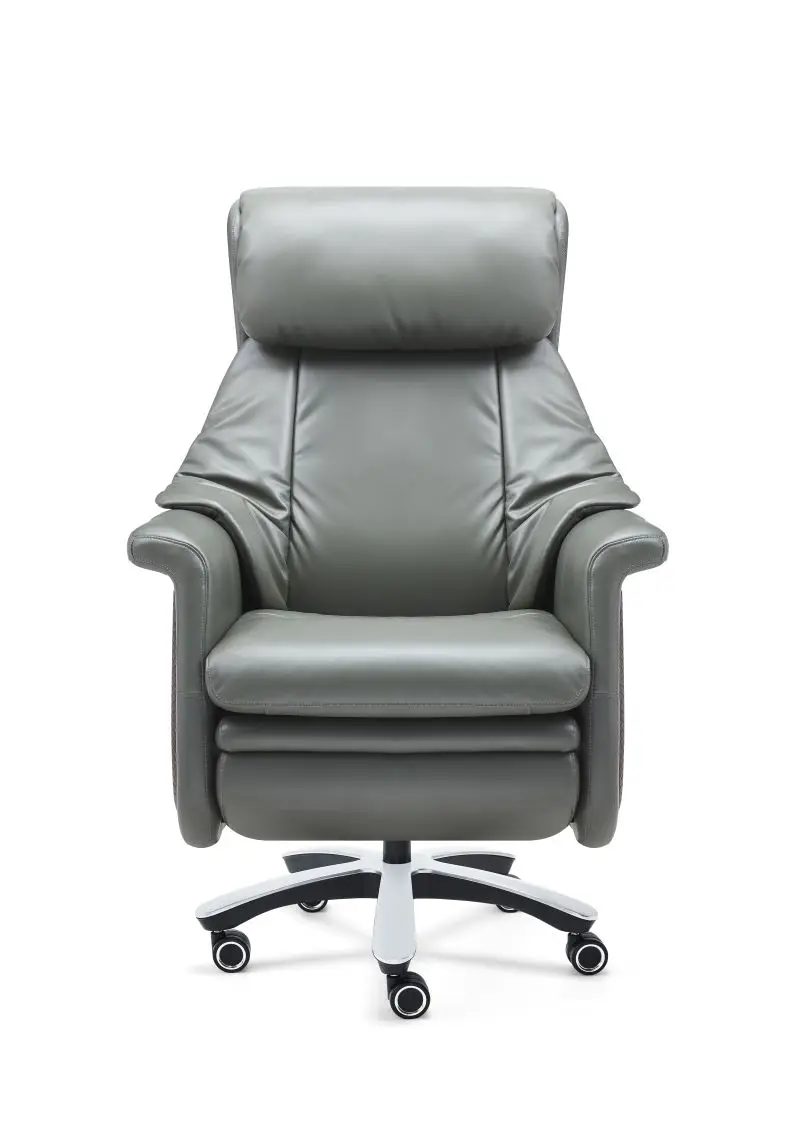 ig-Modern Smart Boss Electric Office Chair with Air-Bag Massage High Back Genuine Leather Ergonomic All-in-One Design-