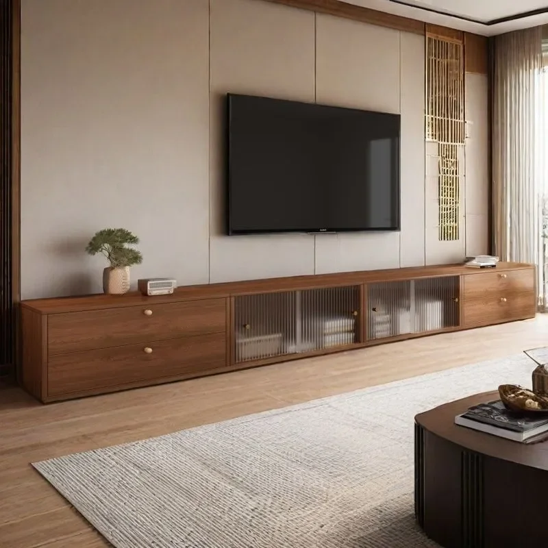 for New Chinese Style TV Cabinet Living Room Home Storage Locker Integrated Free Combination Splicing Wall Mounted TV Stand