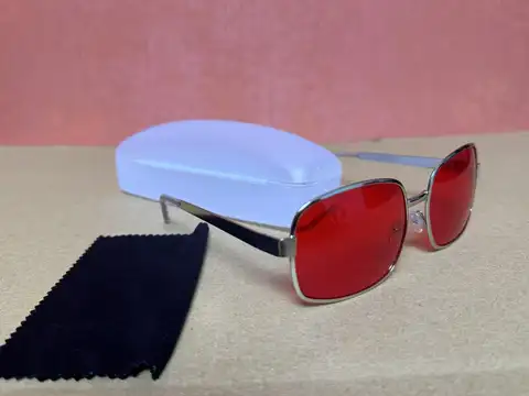 Project Mayhem Sunglasses Fight Club Tyler Durden Oliver Peoples 523 Brad Pitt men RED lens sunglasses:with box