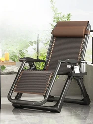 Recliner Lunch Break Folding Rattan Chair Backrest For The Elderly Thickened Bold Sedentary Comfortable Balcony Leisure Sofa