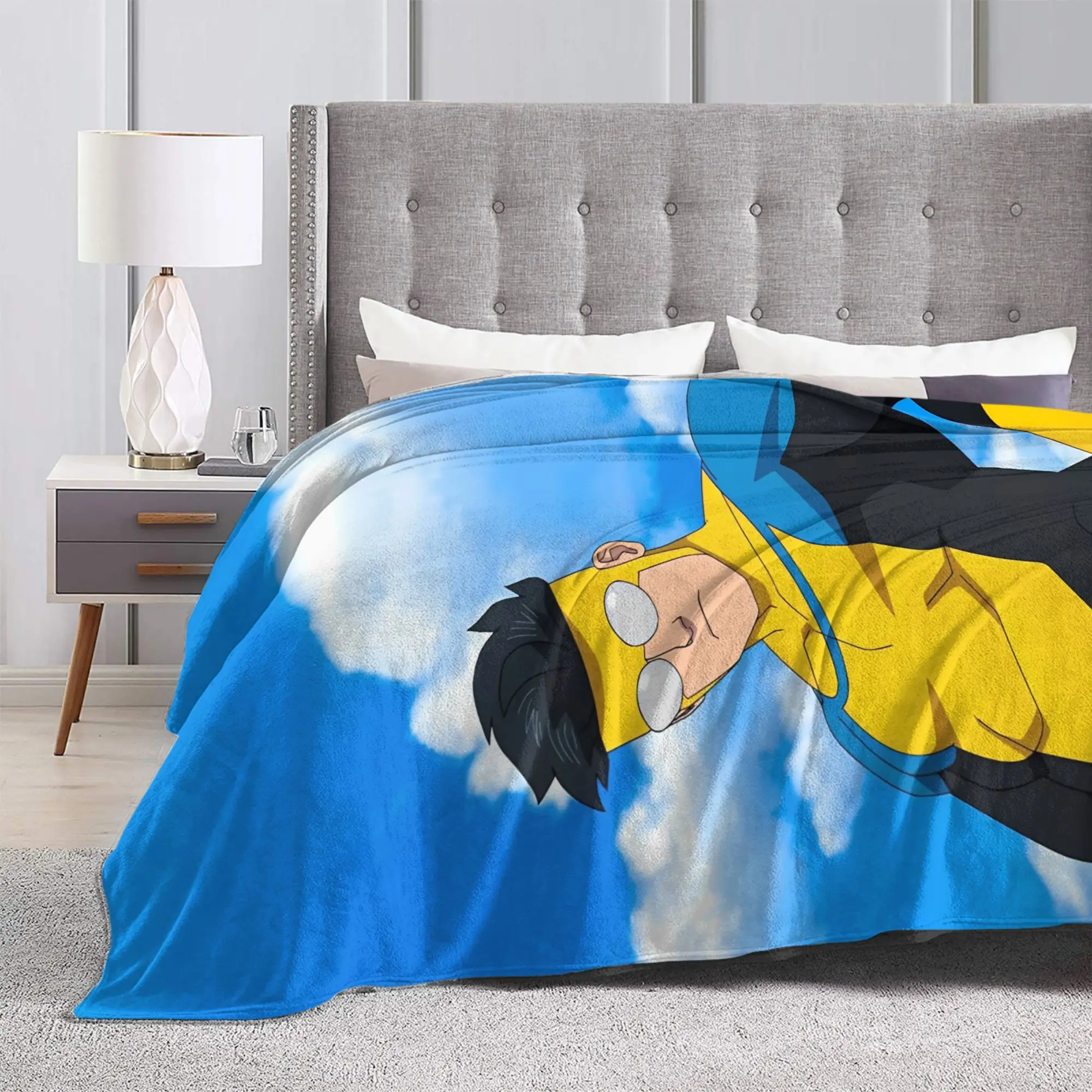 I-Invincible-S Blanket  Super Warm Fashion Plush Throw Blanket For Girls Boys Couch Chair Sofa Bed Flannel Bedspread Bed Cover