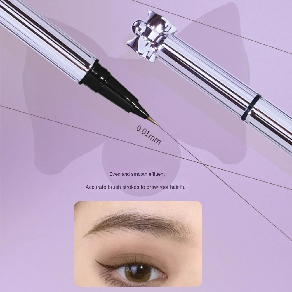 Lápiz de cejas de agua de larga duración, resistente al agua, lápiz líquido para cejas a prueba de sudor, no se decolora, cabeza ultrafina de 0,01mm