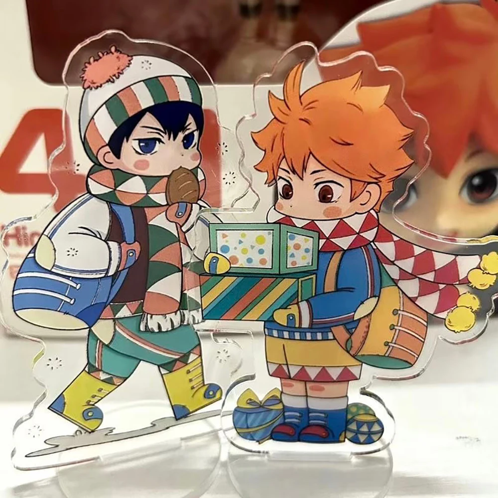 Haikyuu!! Winter Attire Ornament Acrylic Board Hinata Shoyo Kageyama Tobio Kawaii Cute Anime Gift for Girls Fans Kids