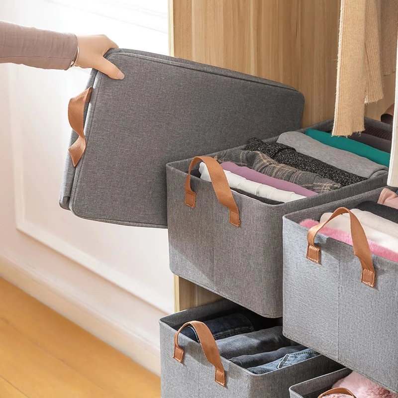 Clothes storage box large drawer sweater pants storage box wardrobe folding steel clothes storage box clothing organizer