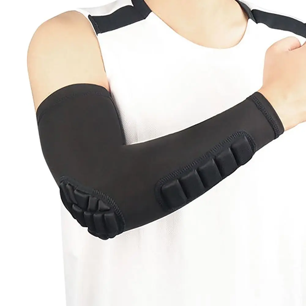 Anti-slip Padded Elbow Forearm Sleeves Elastic Compression Protection Support Honeycomb Elbow Guard Anti-Collision Ergonomics