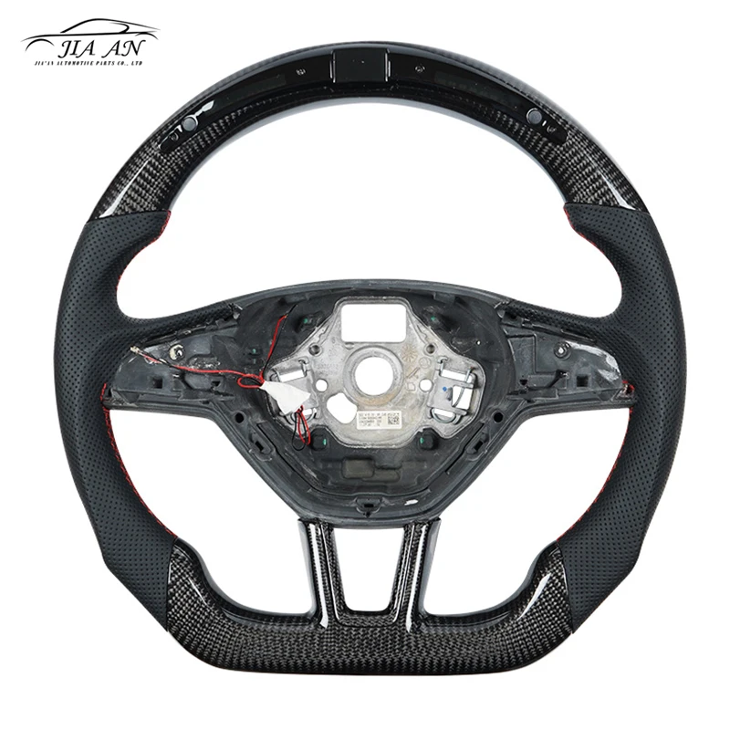 For Skoda Octavia Kodiak carbon fibre Steering Wheel Skoda Octavia Kodiak LED Carbon Fiber Steering Wheel