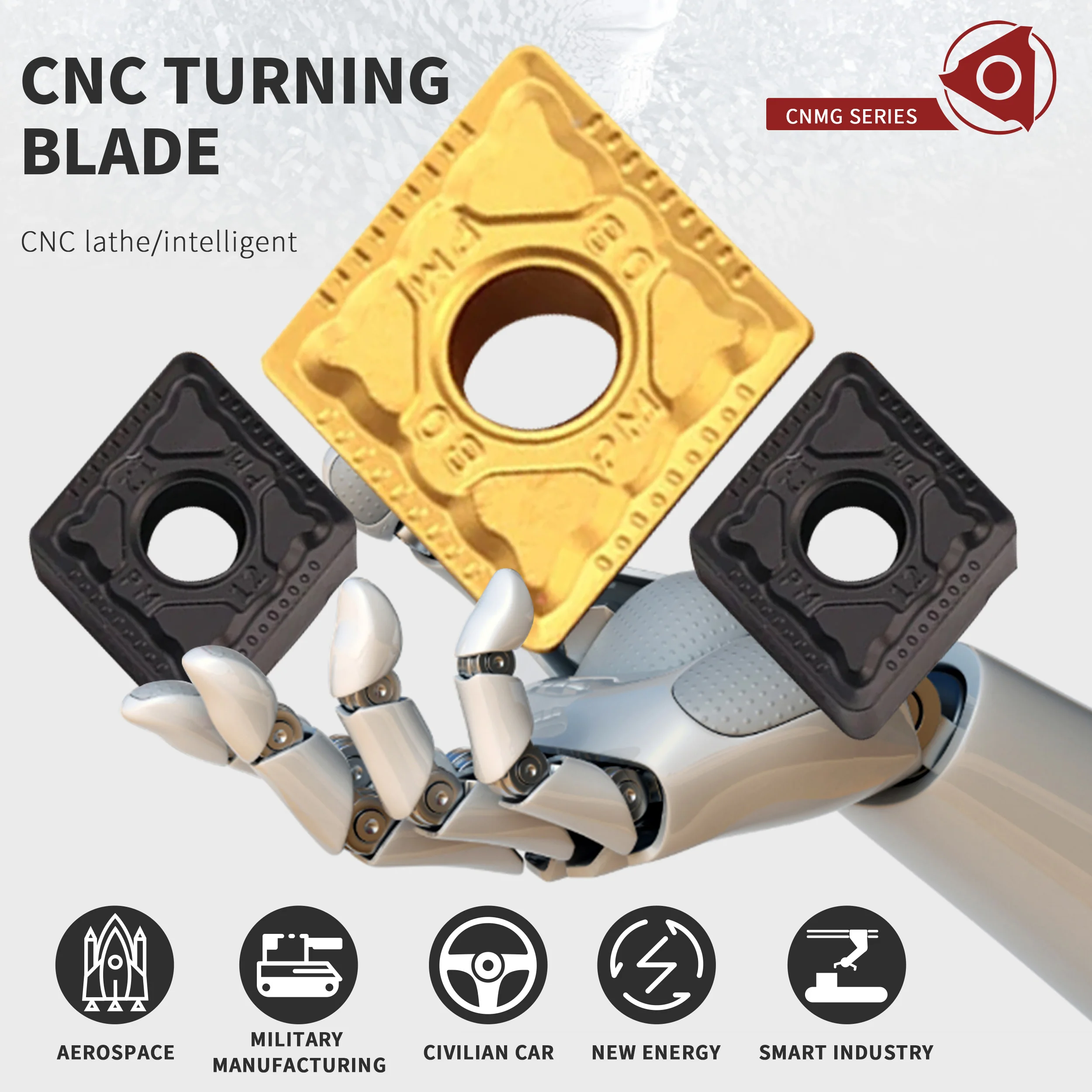 CNMG120404-PM YBC252 YBC251 CNMG120408 CNMG120412 Ling shape CNC Lathe Carbide Machine Turning inserts Tools blade high quality