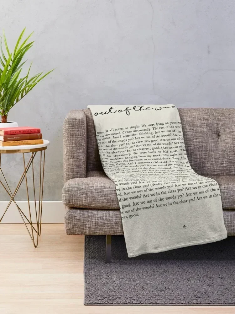 Out Of The Woods Lyrics Throw Blanket Luxurious Soft Blanket Holiday Gift for Family