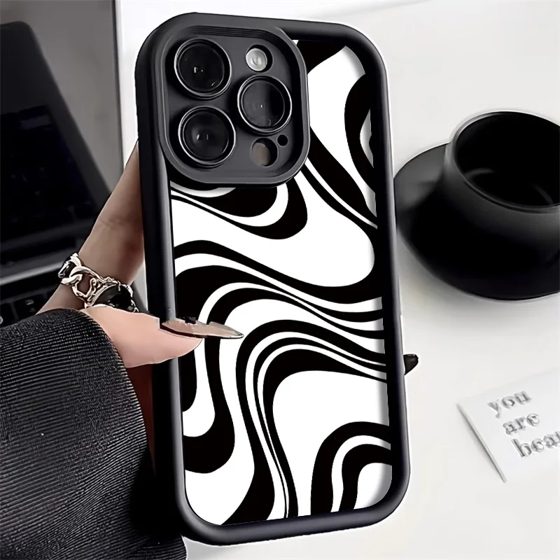 Zebra Stripes Case For Xiaomi Redmi Note 13 5g Funda 11 12 10 9 Pro Plus 13C 12C 10C Mi 11Lite 5G NE Poco X5 X6 F5 Pro C65 Cover