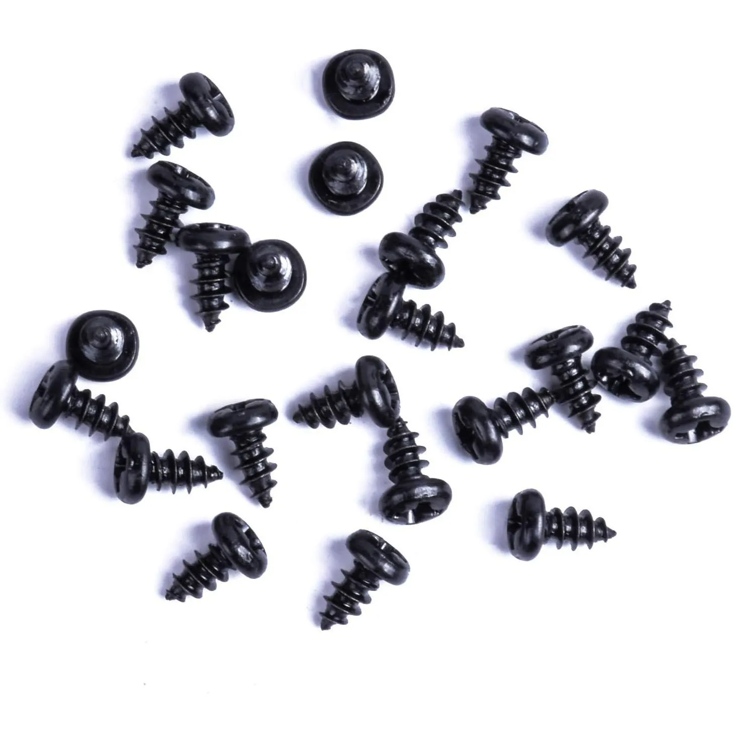400pcs M2/M2.6 Self-Tapping Truss Head Black Cross Screws Kit for Glasses, Small Mech, Electronic Instruments