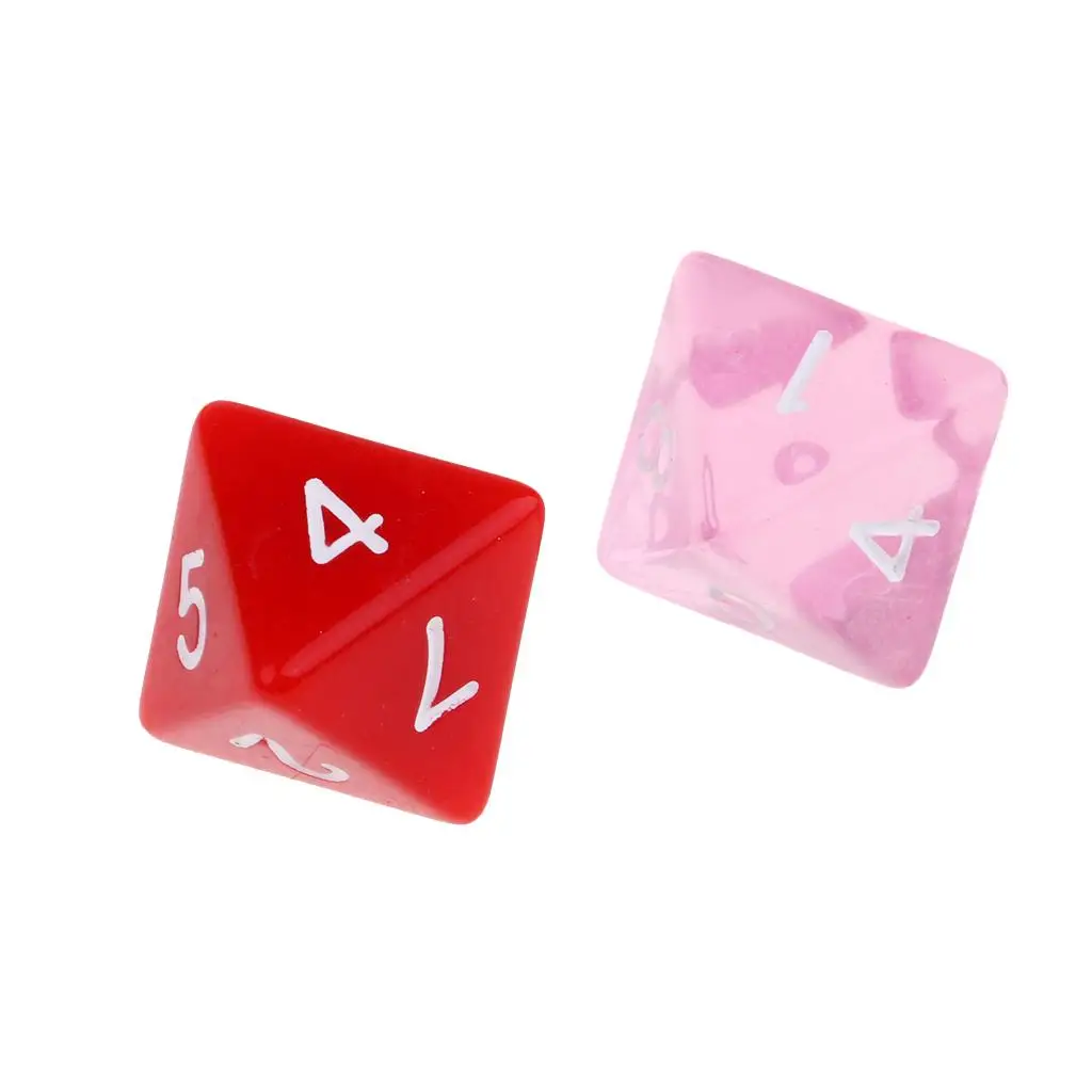 Gaming Polyhedral D8 Dice Set 25PCS Acrylic Tabletop Dice for DND TRPG Role Playing and Gambling Lover Gift