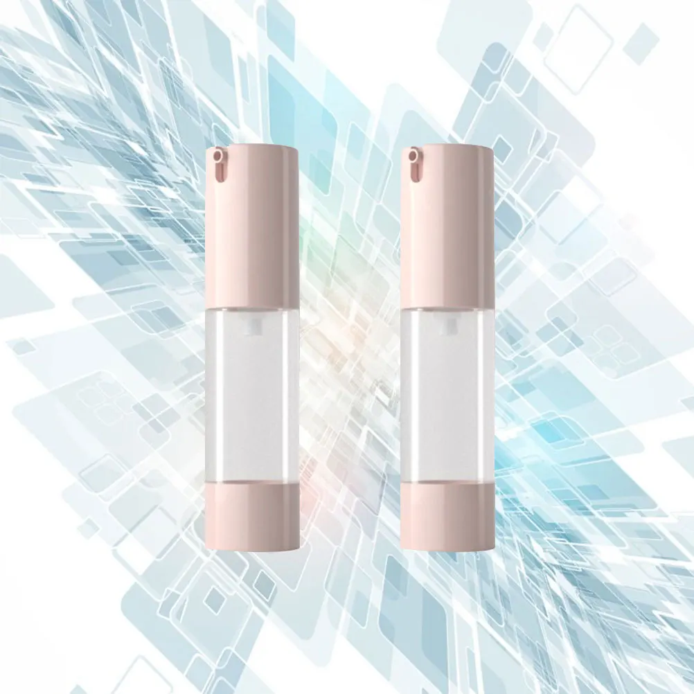 2pcs 15Ml Empty Bottles Vacuum Dispenser For Subpackaging Refillable Container Sub For Lotion Press Pump Bottle Lotion