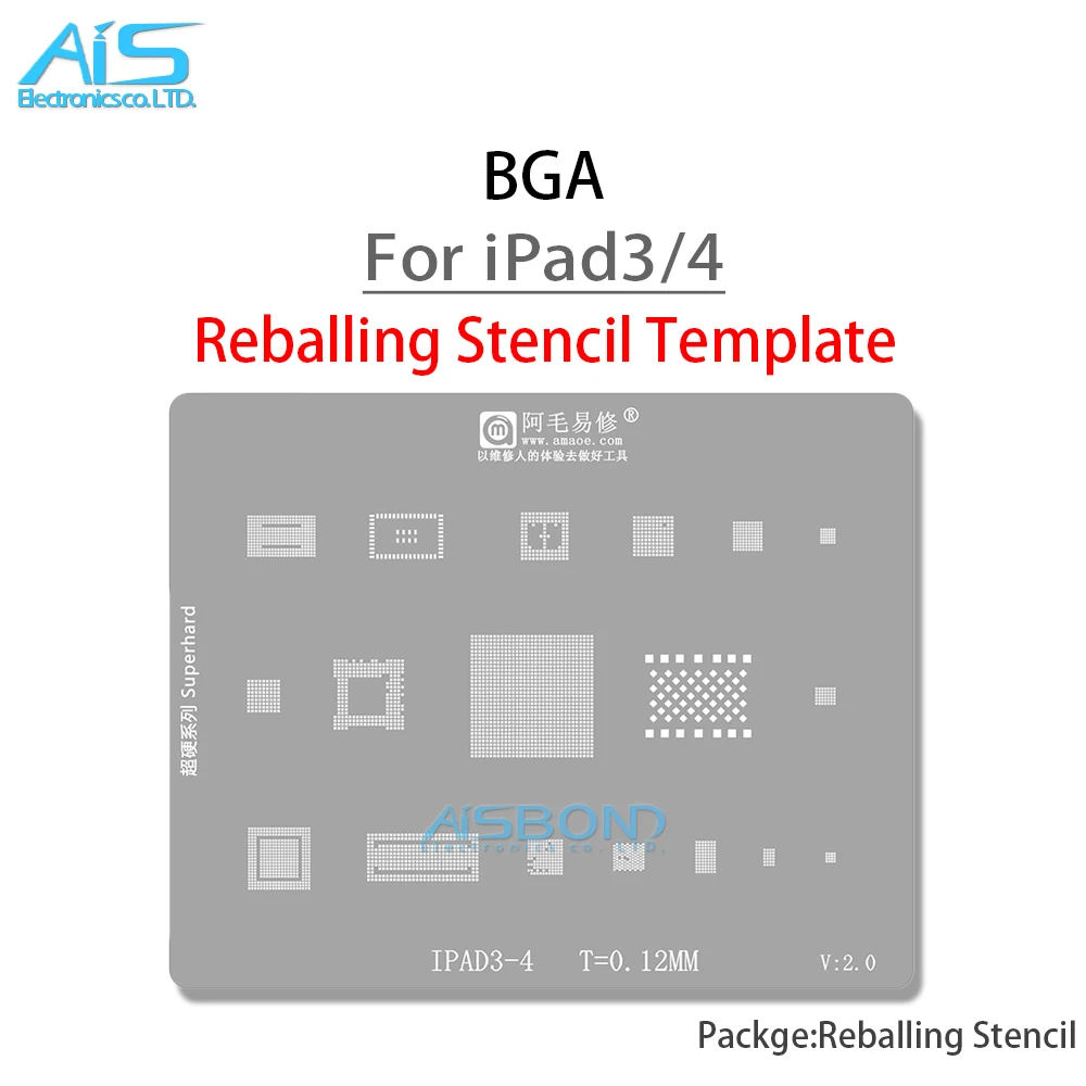 BGA Reballing Stencil Kits Set For iPad 2 3 4 5 6 Mini1 Mini2 Mini3 Mini4 Air Pro 2020 A9 A10X A14 A12 A12X CPU EMMC NAND WIFI