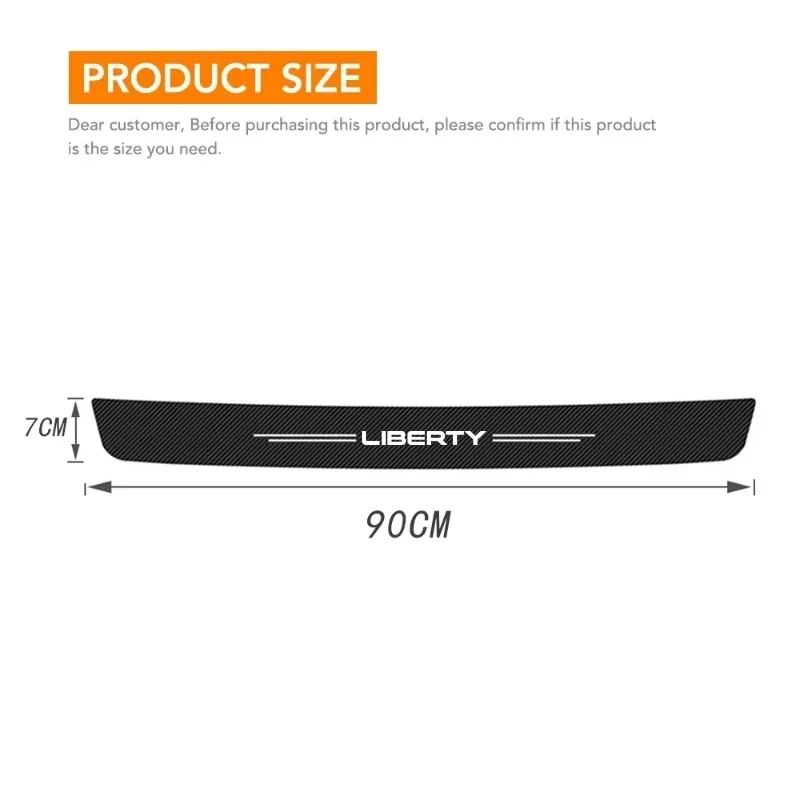 1Pc Car Trunk Bumper Protective Sticker for Jeep Patriot Wrangler Cherokee Compass Trail Hawk Rubicon Liberty Commander Renegade