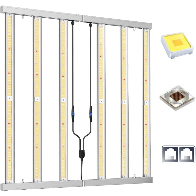 led grow light com samsung lm301h osram diodos uniforme ppfd corrente margarida regulavel barras ks5000 500w 4x4 5x5 01