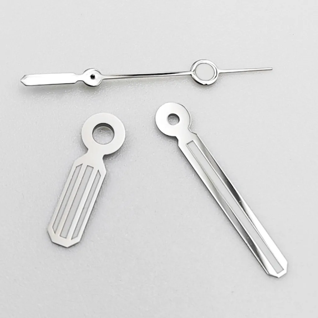 Lancette dell'orologio Puntatore argento luminoso verde adatto per NH35 NH36 ETA 2824 2836 Orologi Parti di movimento automatico