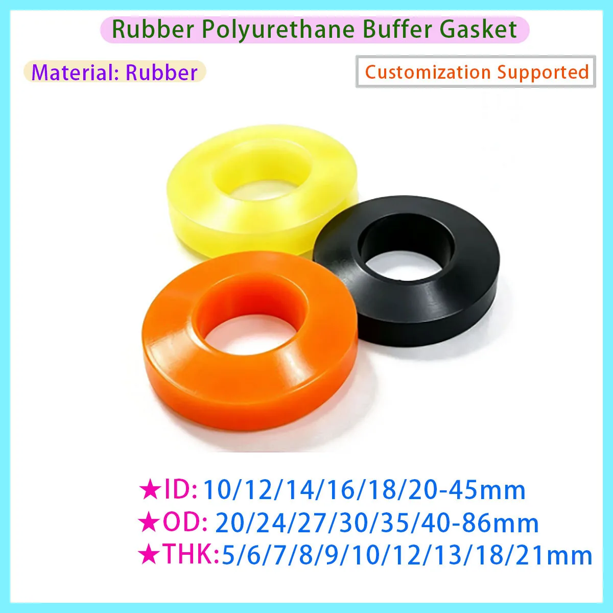 Rubber Vibration Noise Buffering Ring with Anti-aging Properties for Shock Absorption in Couplings and Drive Systems
