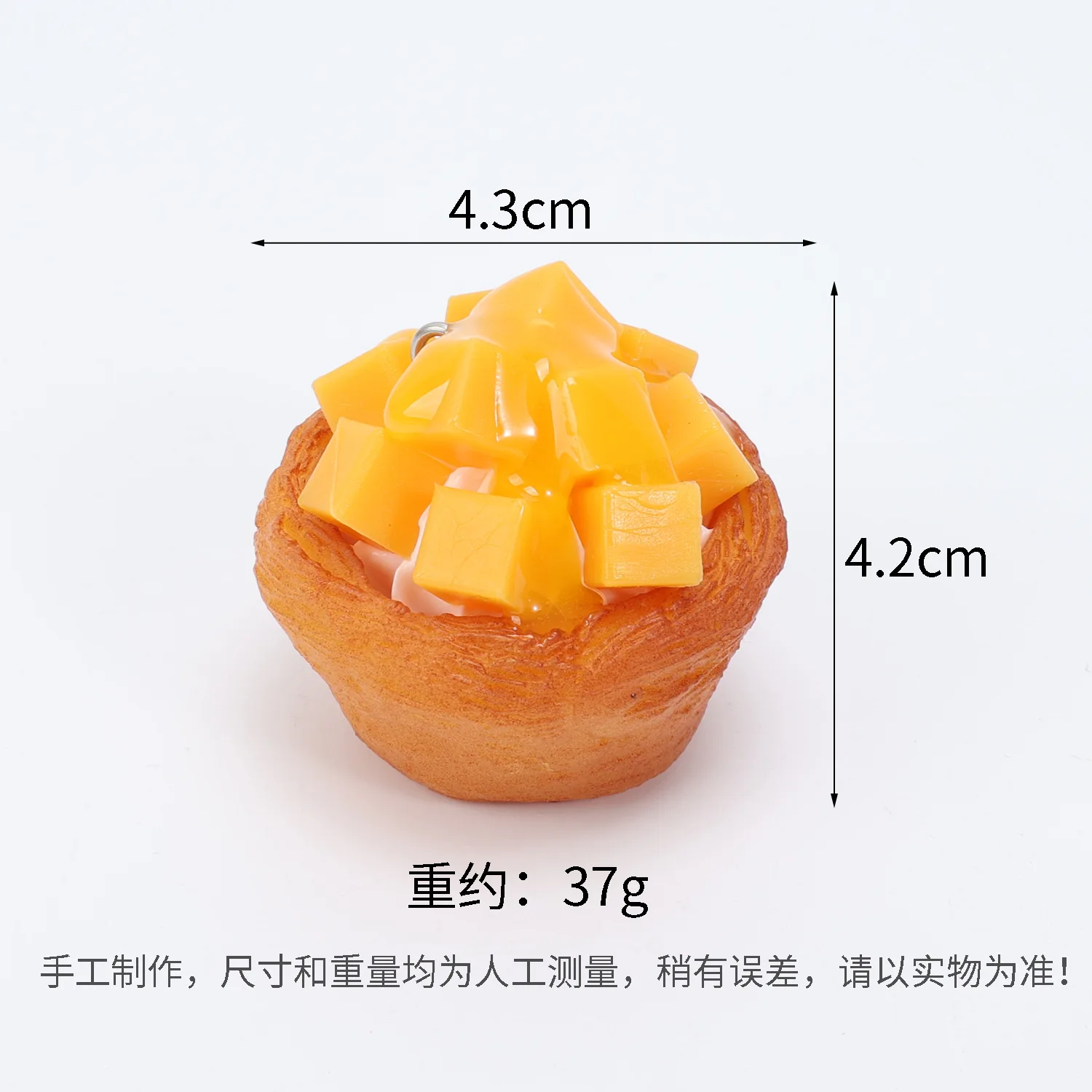 Mini Fruit Tart Mango Blueberry Egg Tart Keychain Realistic Dessert Cake Model Simulation Miniature Food Cute Foodie Gift Crafts