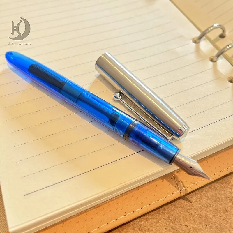 Jinhao 51A Office School Supplies Stainless Steel Cap Calligraphy Pen,Transparent Classic Pen,Great Gift for Men & Women