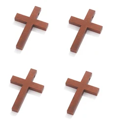 20pcs Wood Cross Pendants for Christian Party Favors and Necklace and Bracelet Charms Jewelry Making