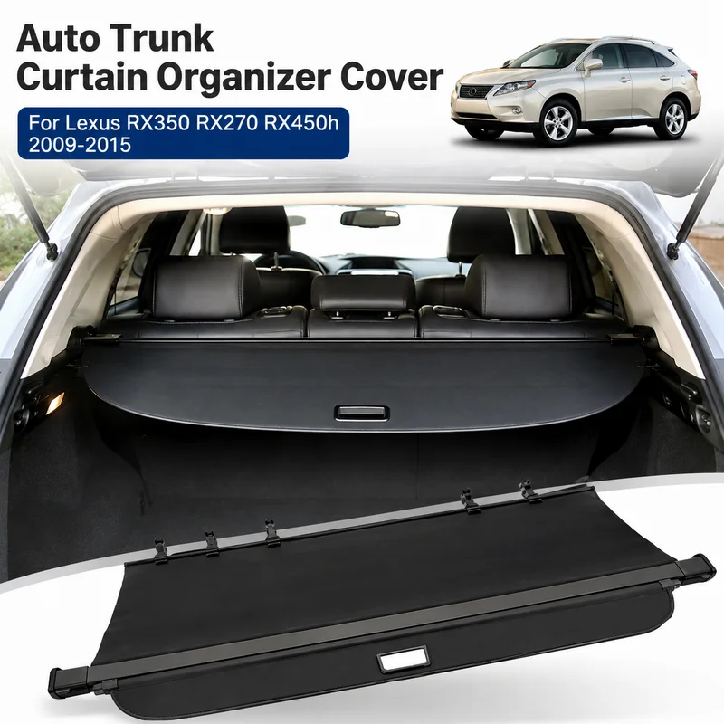Auto Trunk Curtain Organizer Cover For Lexus RX350 RX270 RX450h 2009-2015 Cargo Cover Trunk Rear Rack Shield Shade Protector
