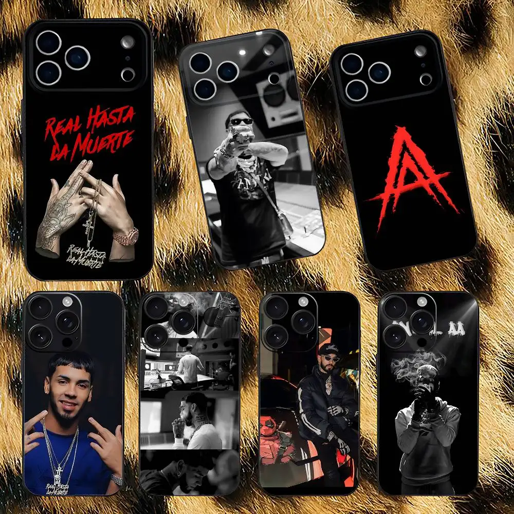 

Rapper A-Anuel AA Real Phone Case For iPhone 17,16,15,14,13,12,11,Pro,XS,Max,XR,Plus,E,SE4,Mini Black Soft Cover