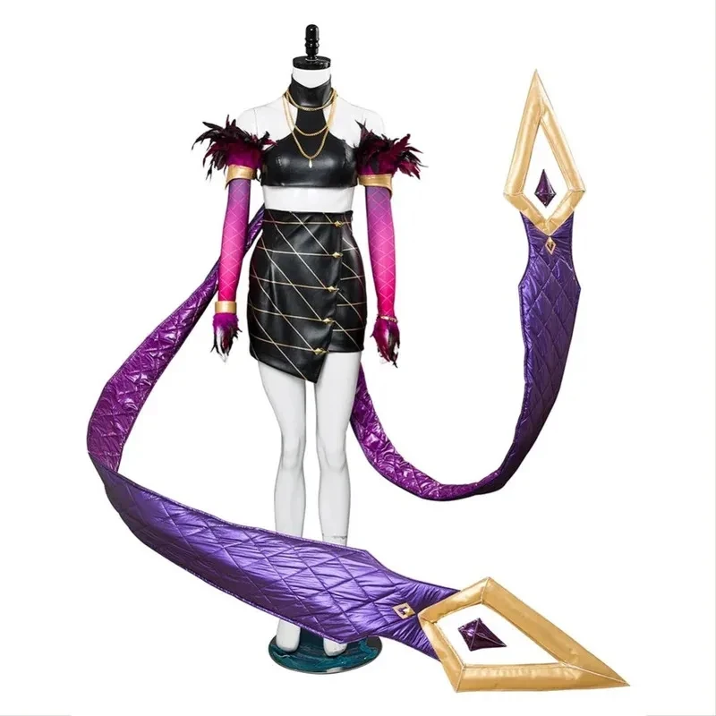 w,3;f'5\b/LOL The Agony's Embrace Evelynn KDA Skin Cosplay Costume Dress For Women Girls Outfit Halloween Carnival Cos6;h\b.8'k/ view 3