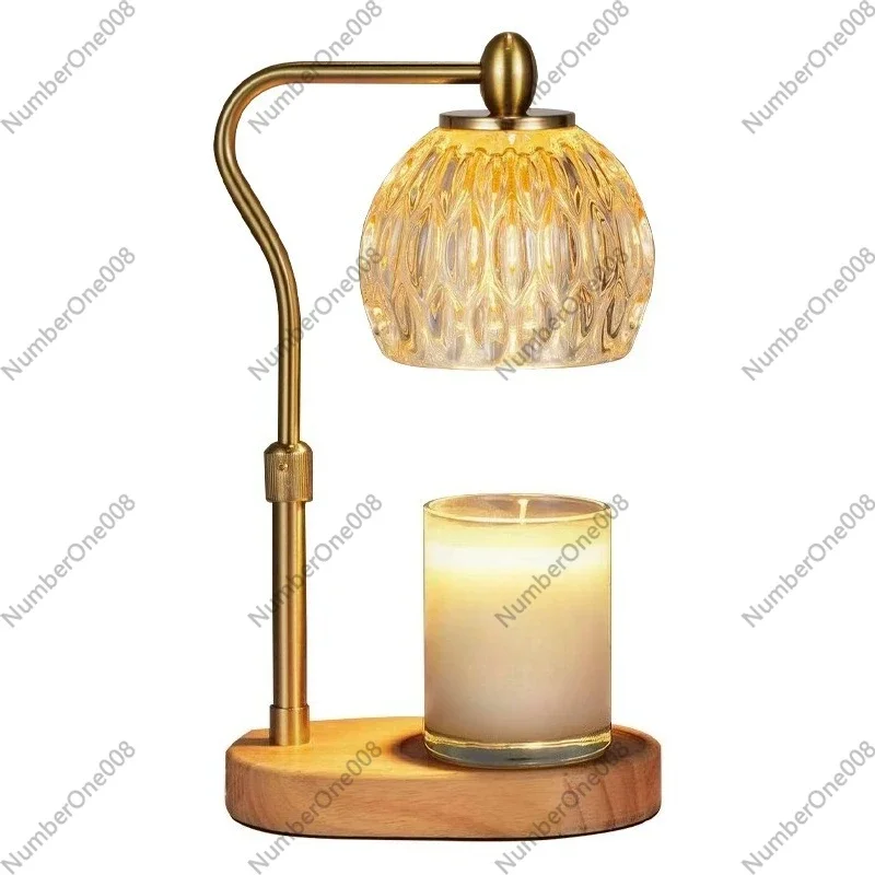 New Adjustable Height Wax Melting Lamp Glass Aromatherapy Burner Bedside Lamp with Timer