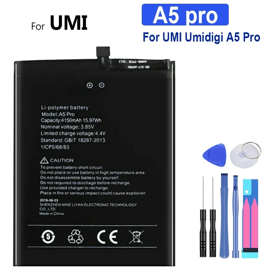 New Battery for UMI Umidigi F1 Play F2 A9 A7 A5 A3 A1 Pro Z2 Z Touch One Max One Pro Power 3 S2 Pro Lite S3 Pro S3Pro S2Lite