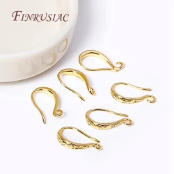 18K Gold Plated Earwire Earring Hooks with Open Loop, Ear Wire For Earrings Making Supplies DIY Accessories