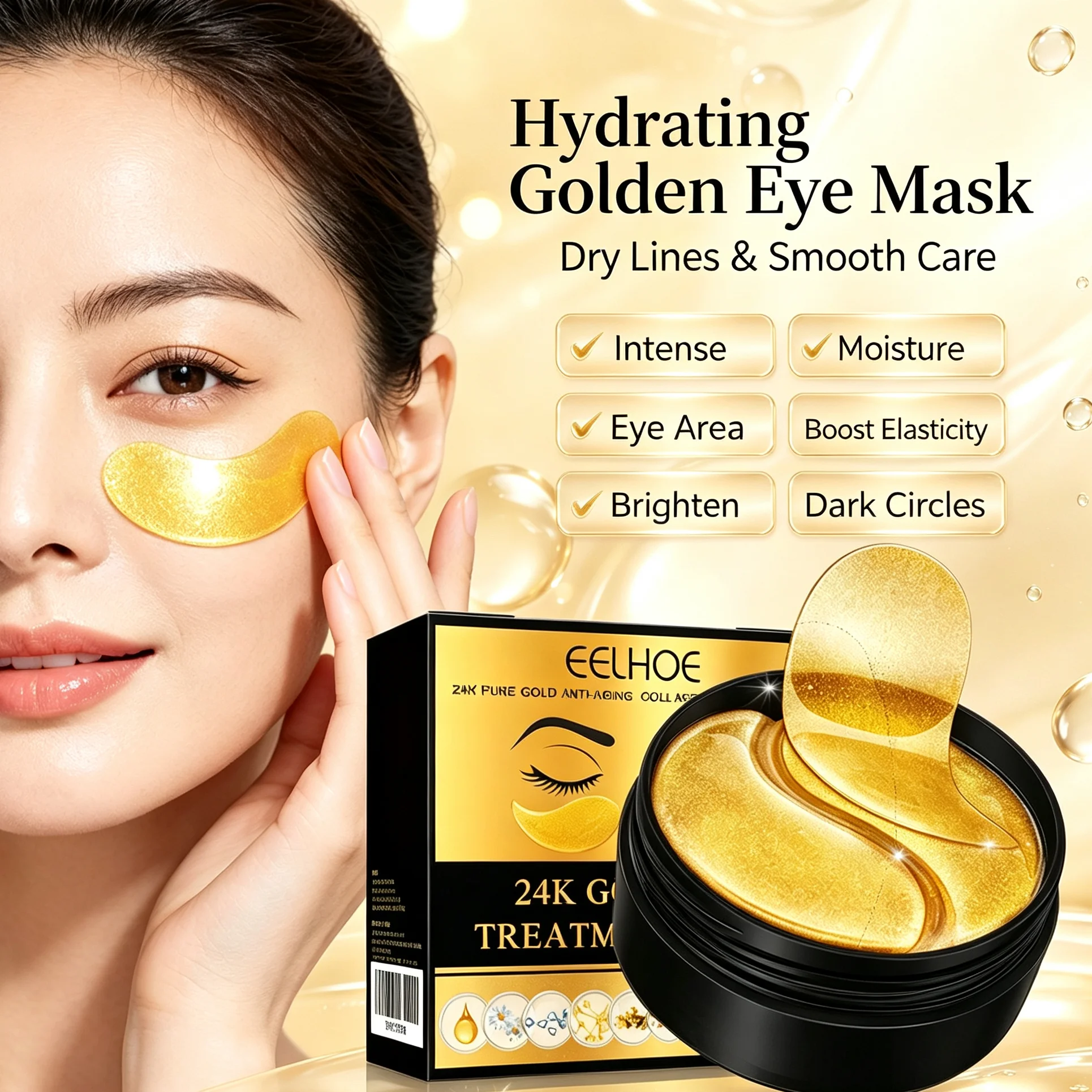 Luksusowa maska pod oczy z 24- – Luxury Gold Skincare recenzja i cena
