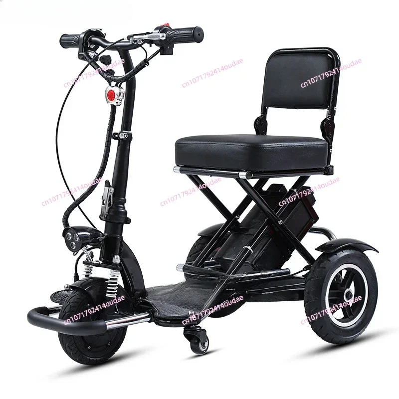 Seniors Mobility Scooters Disabled Three Wheeler Trike 48V12A40-50KM Folding Anti-Rollover Loadable Three Gear Speed Regulation