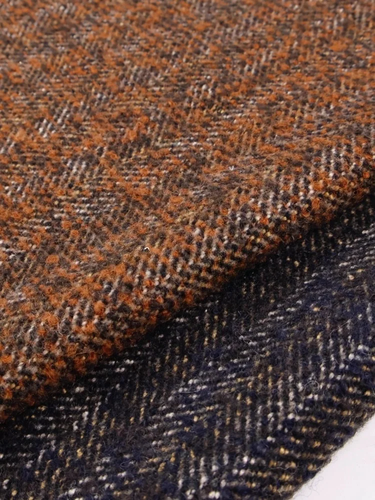 

Утолщенная шерстяная ткань «елочка» для модной одежды, ветровка, жилет, костюм, мягкая драпированная ткань, материал для шитья своими руками на метр