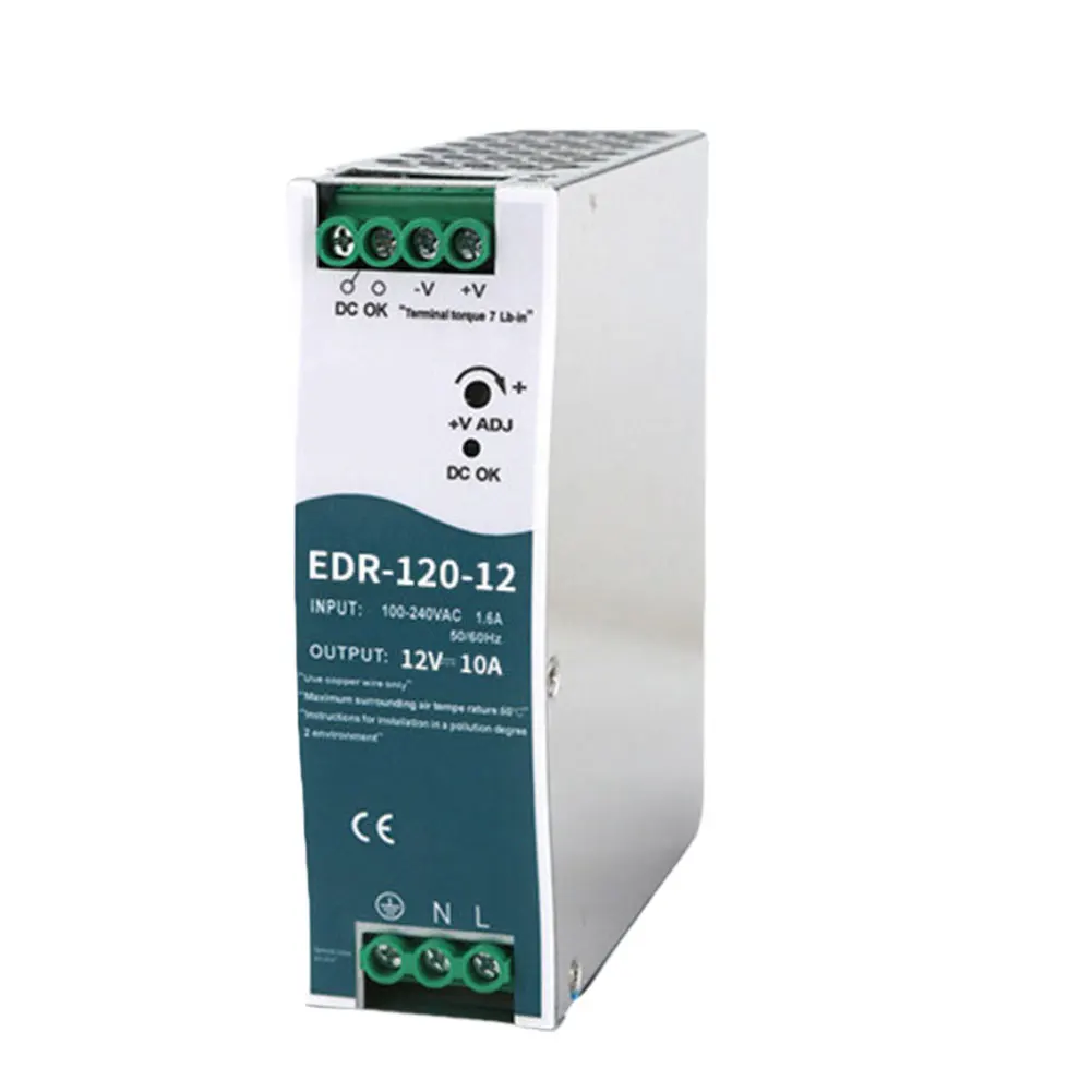 

Industrial 12 volt 120 watt dc rail switching power supply for factory machinery and scientific research equipment