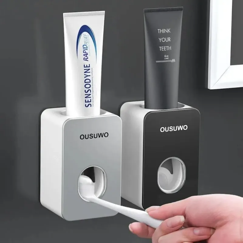 Toothpaste Squeezer Wall Hanging Free Punching Lazy Dispenser Automatic 3 Color Home Punch