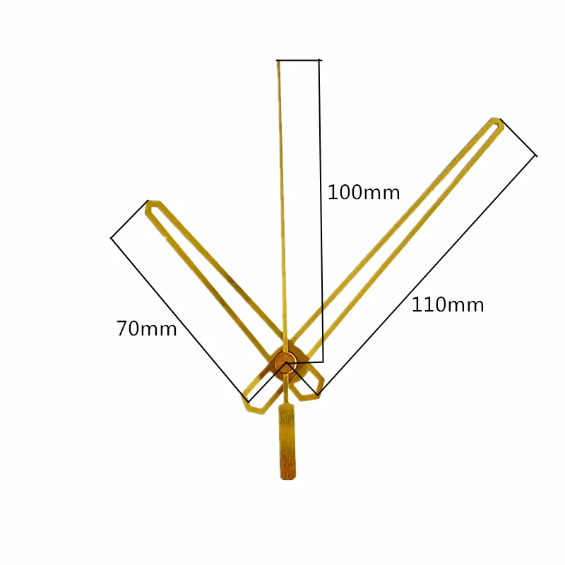 Gold Wall Clock Hands Mechanism with Arrows for Desk Mechanical Alarm Table Central Movement Quartz Watch DIY Parts Kit