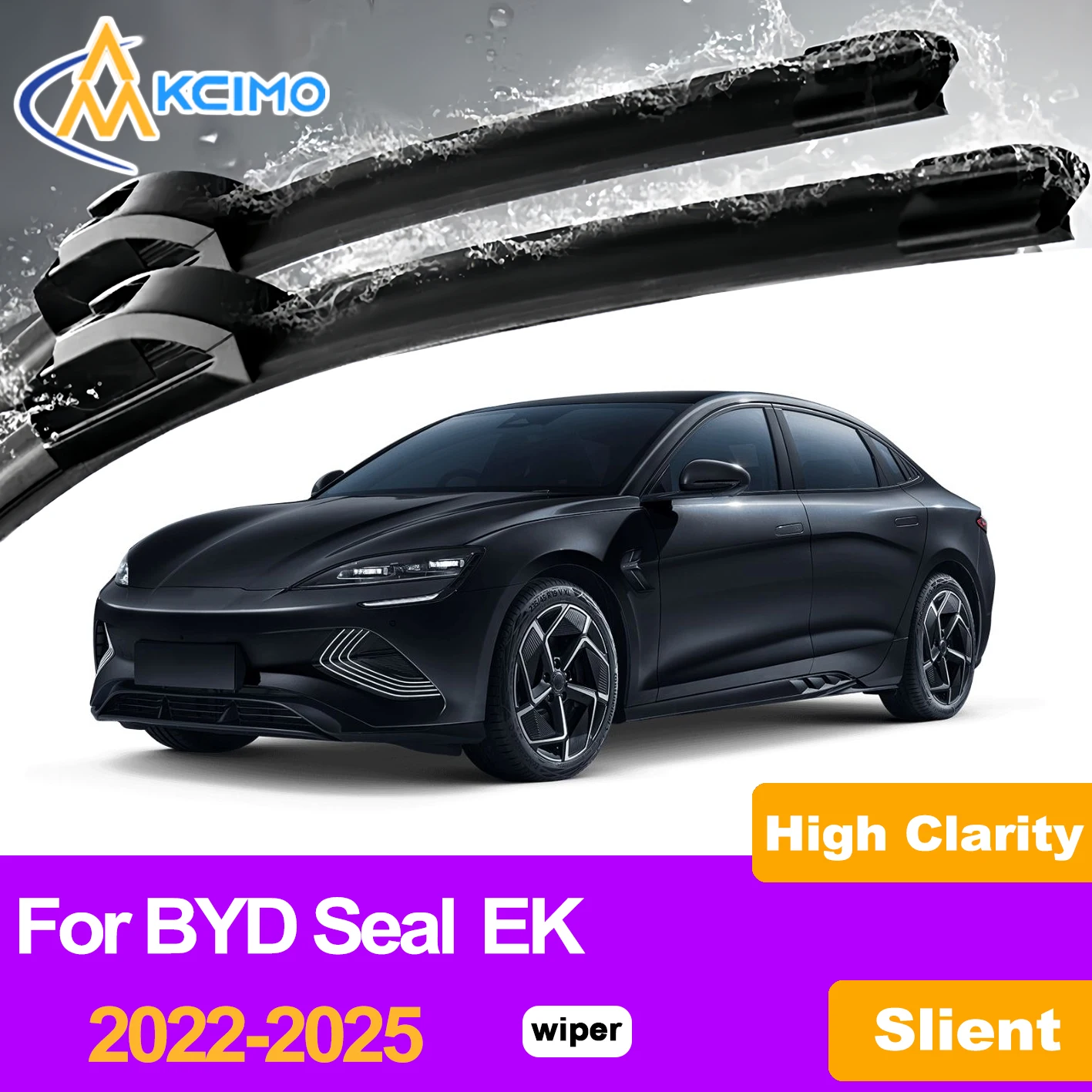 

KCIMO 2PCS Front Windshield Wiper Blades For BYD Seal EK 2022-2025, Rain Snow Enhanced Visibility High Performance Auto Parts