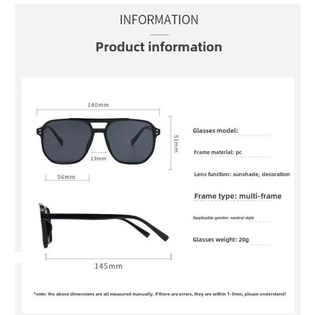 2025 New Trendy Women Sunglasses UV400 Sunshades Anti-Ultraviolet Unisex Eyeglasses Elegant Double Beam Pilot Lense image 6