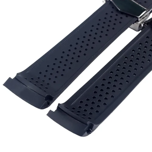 Imagen 2 del producto Para TAG HEUER GRAND CARRERA AQUARACER pulsera de silicona suave pulsera de reloj de hombre correa de reloj de goma cadena 22mm 24mm