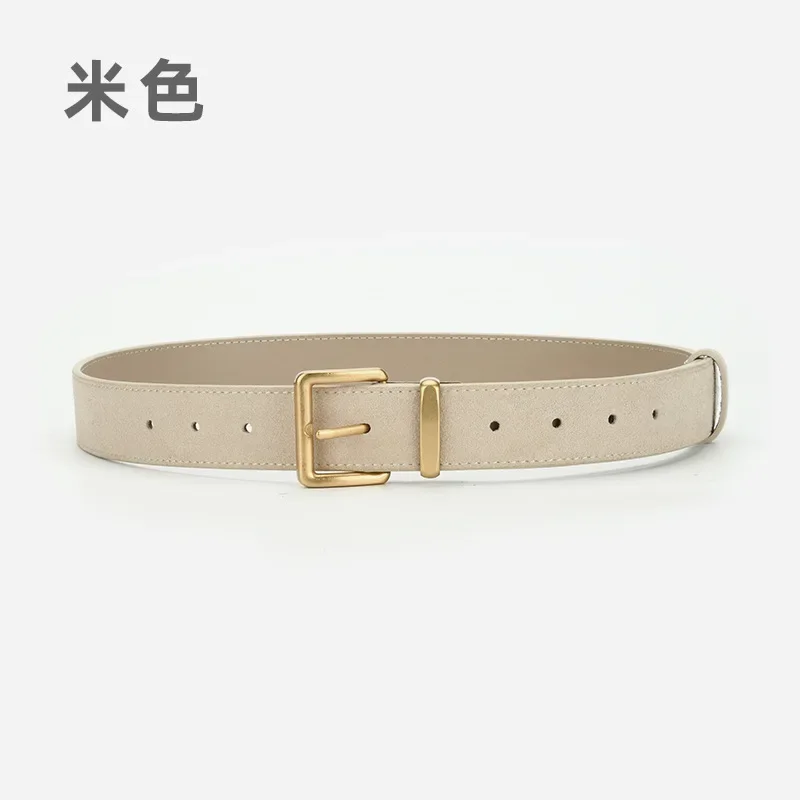 

Woman Genuine Leather Belt Fashion Simple Suede Matte Women's Belts Dress Jeans Decorated Belts for Female Luxury Brand Belt