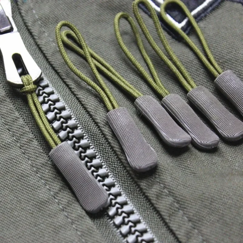 Zipper Pull Puller End Fit Rope Tag Replacement Clip Broken Buckle Fixer Zip Cord Tab Travel Bag Suitcase Tent Backpack