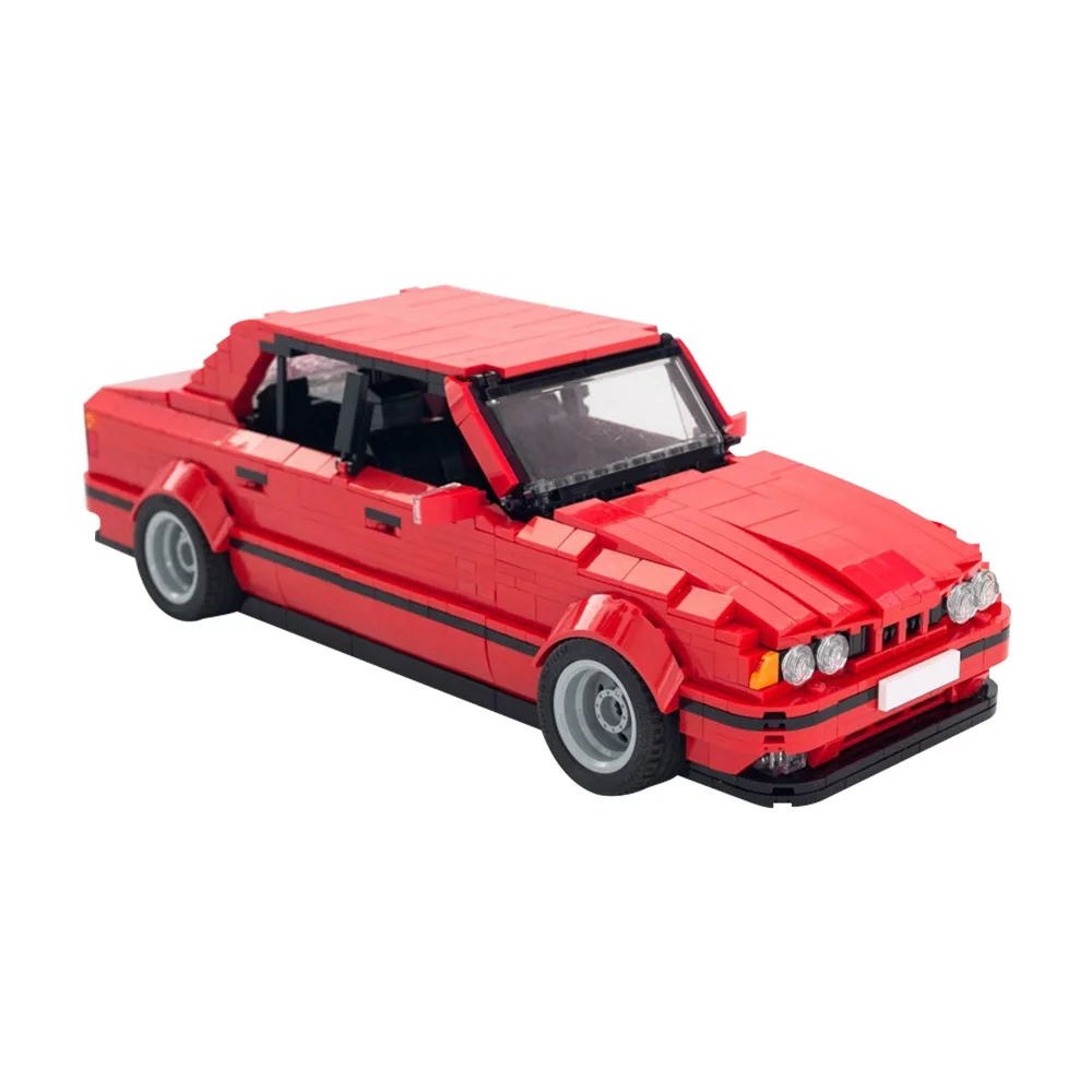 

Gobricks MOC Red Sports Car M5 Bricks Model City Rally High-horsepower Sports Red M3 Car Building Block Toys Kids Birthday Gifts