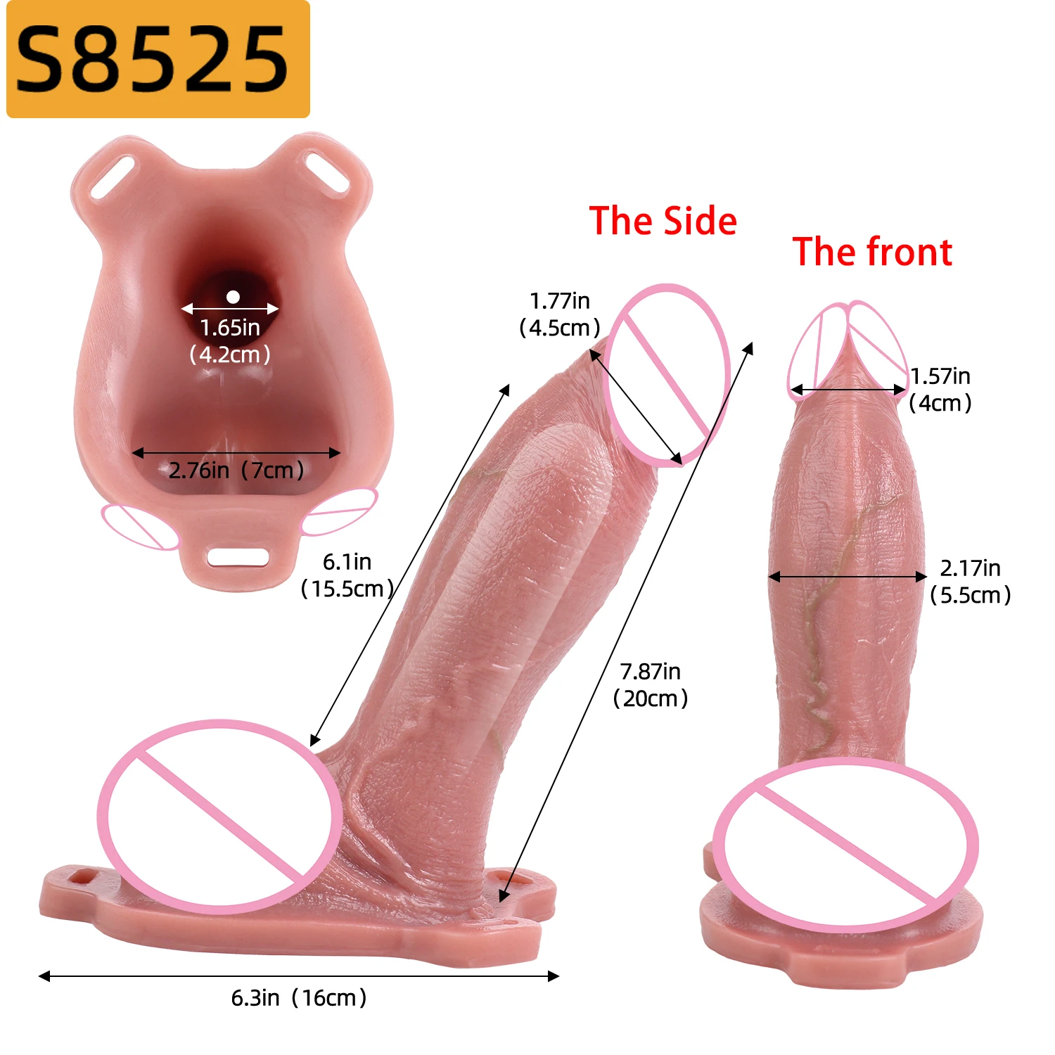 SXXY Men's Girth Enhancer Sleeve насадка на член Wearable Hollow Dildo Skin-Like Cock Lock For Men Cock Extension Adult Sex Toys - view 2